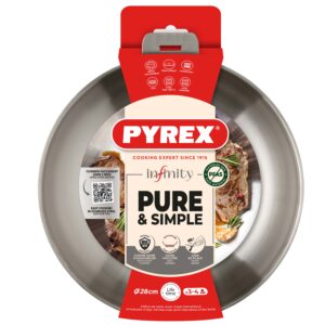 Nerezová pánev PYREX Infinity 28cm odnímatelná rukojeť