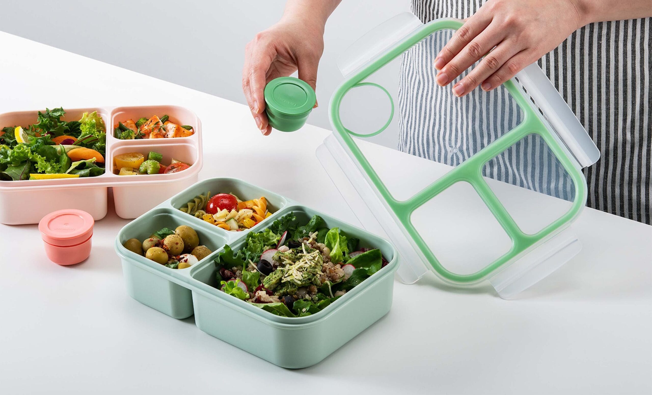LOCKNLOCK Dóza na potraviny LOCK To-Go 1500ml růžová - Obrázek 2