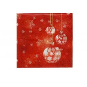 TORO UBROUSKY VÁNOČNÍ KOULE ČERVENÉ 3VRSTVÉ 33X33CM